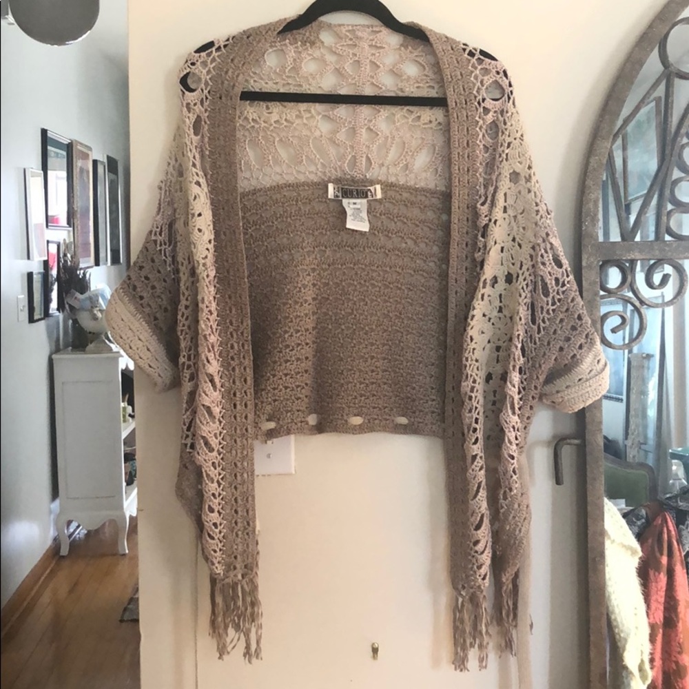 Anthropologie crochet shawl